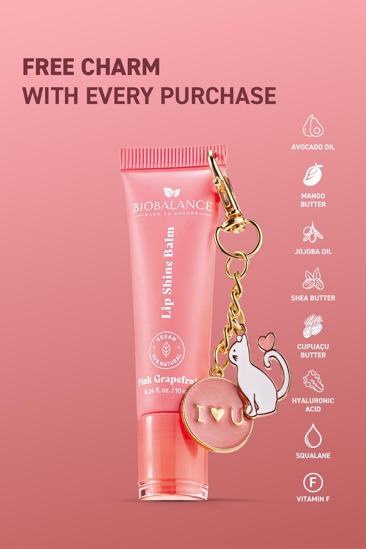 PINK GRAPEFRUIT LIP SHINE BALM